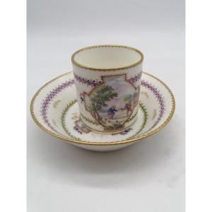 Tasse Porcelaine De Sèvres - Vieillard - XVIIIème