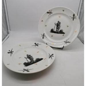 Pair Of Porcelain Plates - 18th Century Italy