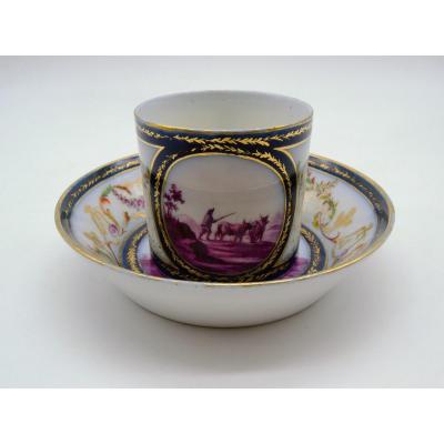 Tasse En Porcelaine de Paris à Décor de scènes rurales - XIXème - Sans Marque