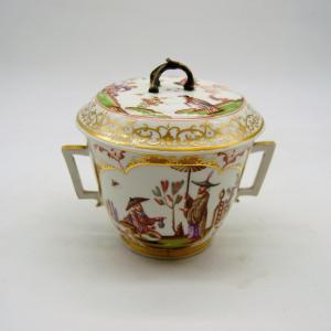 Sugar Bowl - Meissen Porcelain And Bronze - XVIIIth