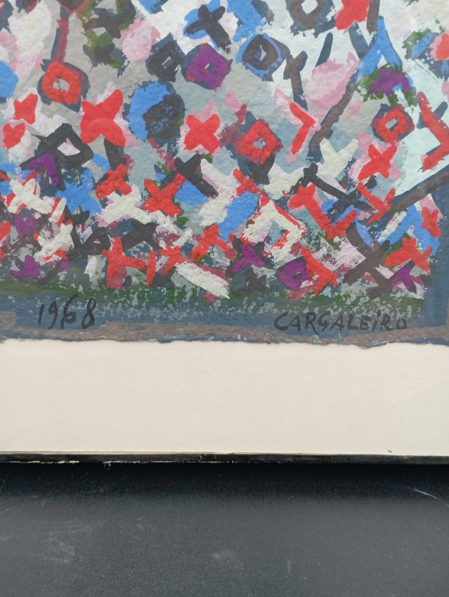 Gouache On Paper By Manuel Cargaleiro-photo-2