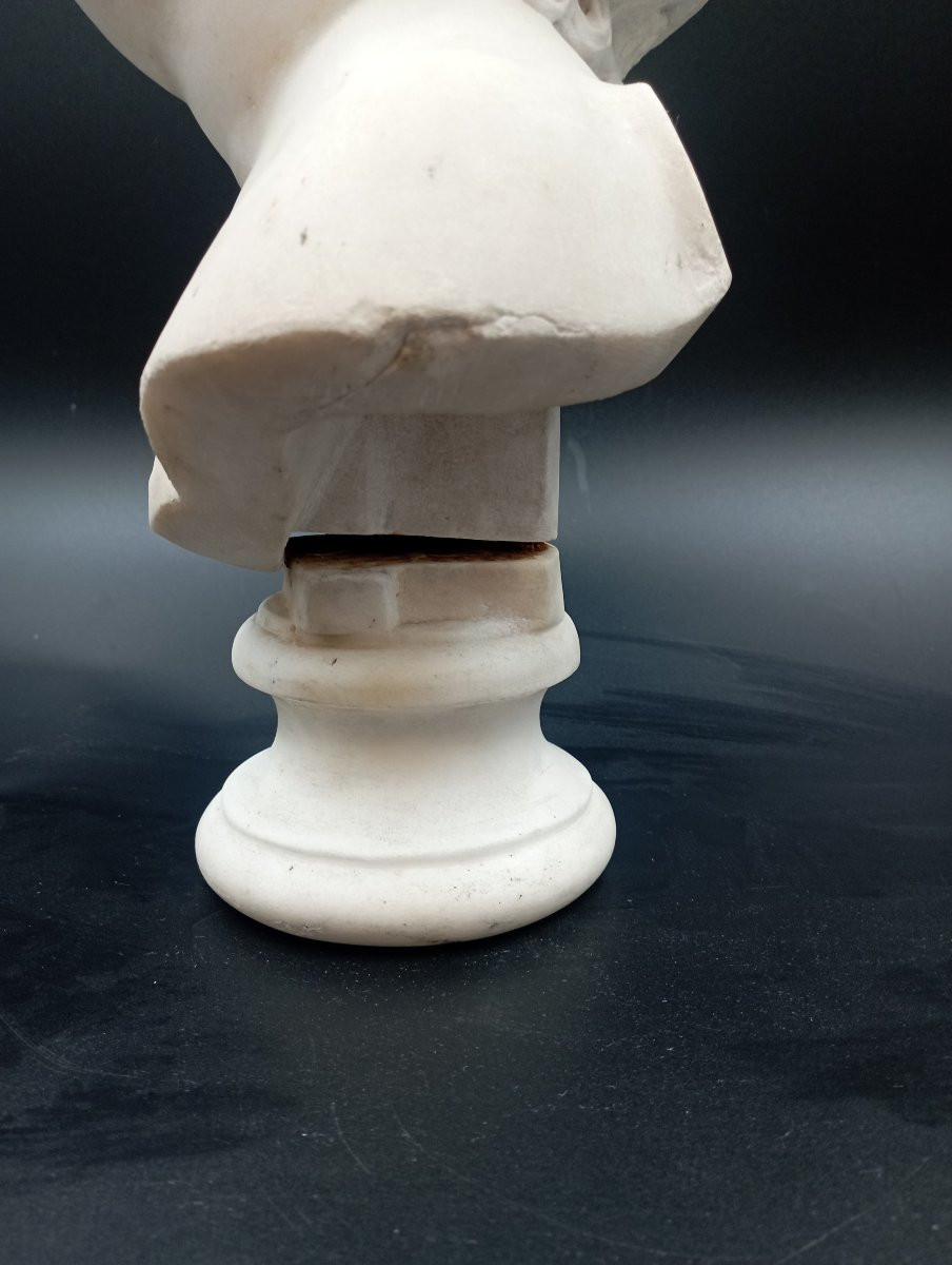 Bust Of A Child In Carrara Marble, 18th Century-photo-3