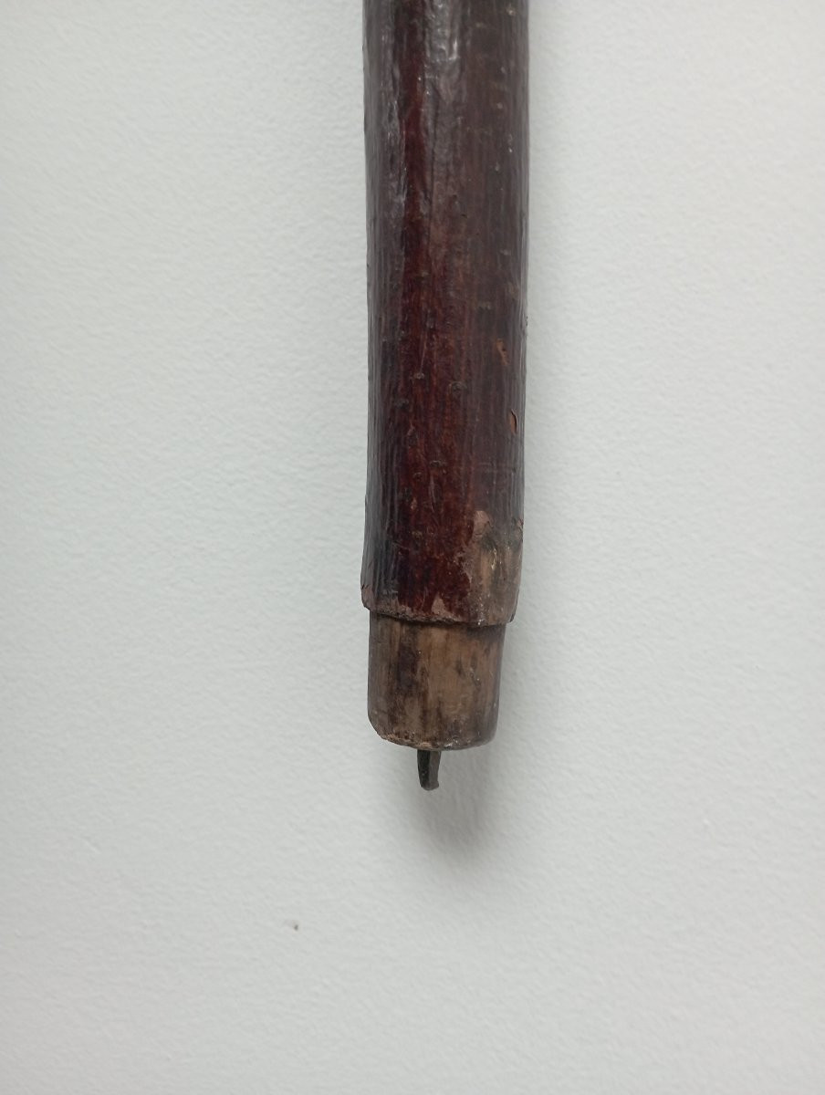 Folk Art Cane "hunter Resting"-photo-2