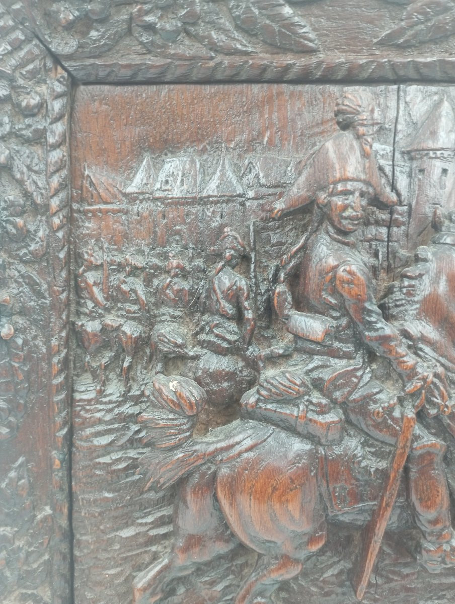 Bas relief en bois XIX ème siècle-photo-3