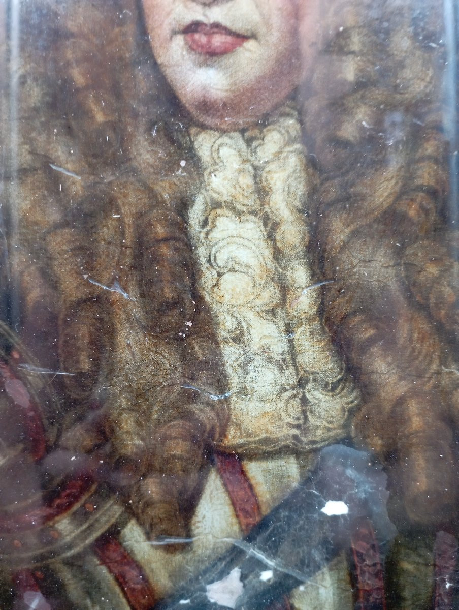 Portrait sur verre églomisé époque XVIII ème siècle-photo-4