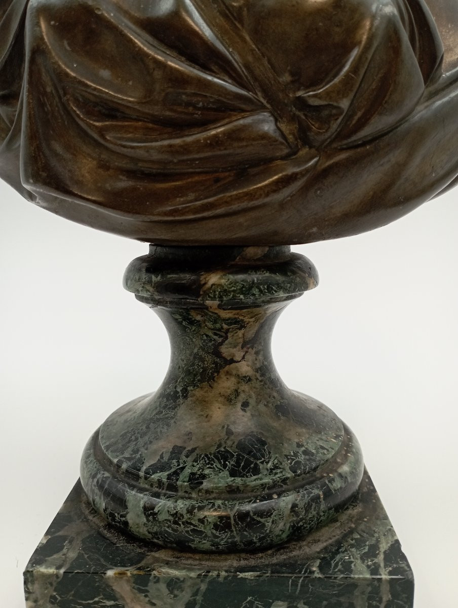 Bust Of Madame Du Barry, Terracotta And Bronze-photo-6