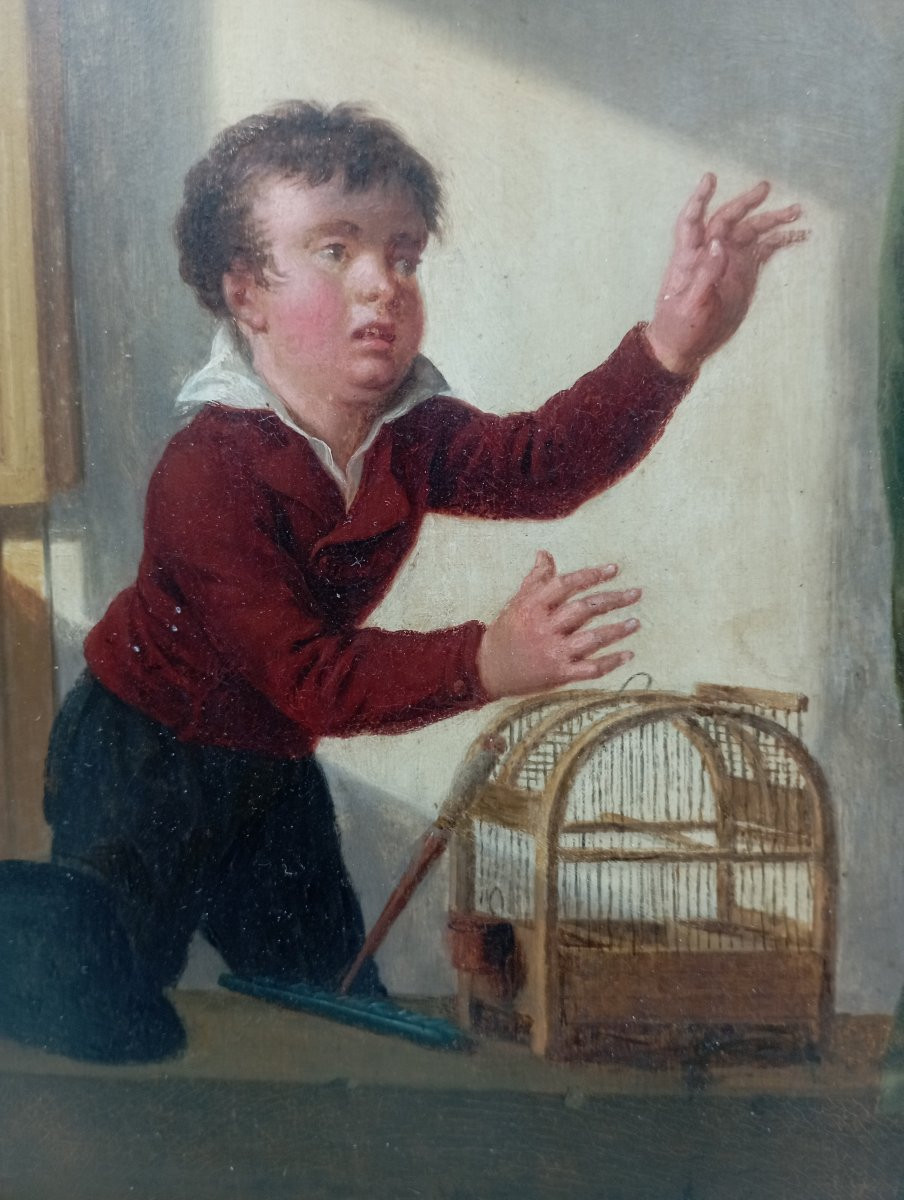 Oil On Wood, 19th Century-photo-2