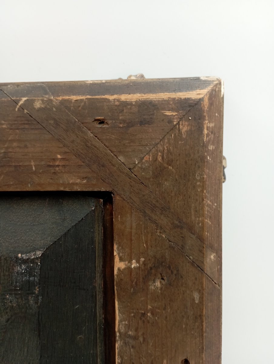Oil On Wood, 19th Century-photo-3