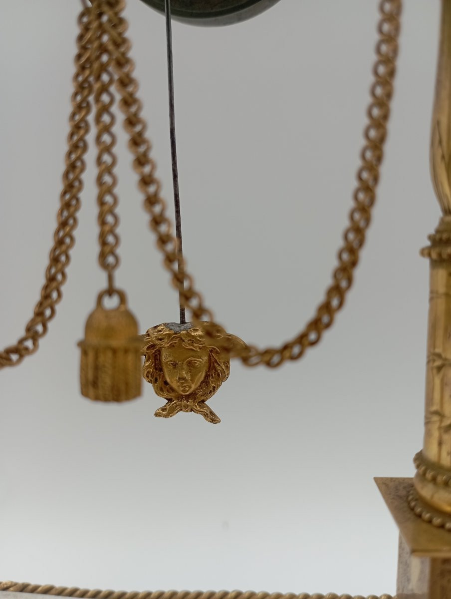 pendulette bronze doré style Louis XVI  début XIX ème siècle-photo-1