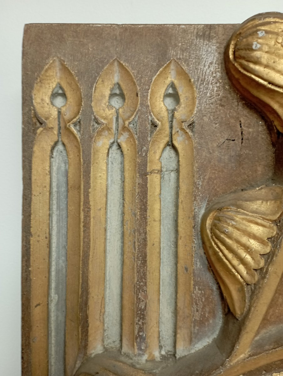 19th Century Neo-gothic Oak Sculpture Niche-photo-5