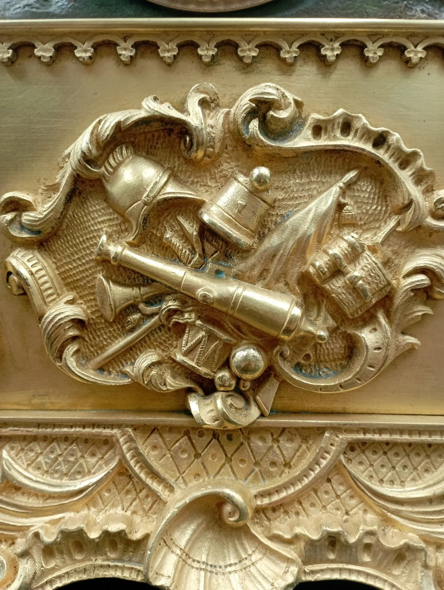 Pendule au chasseur mouvement Brocot époque XIX ème siècle-photo-3