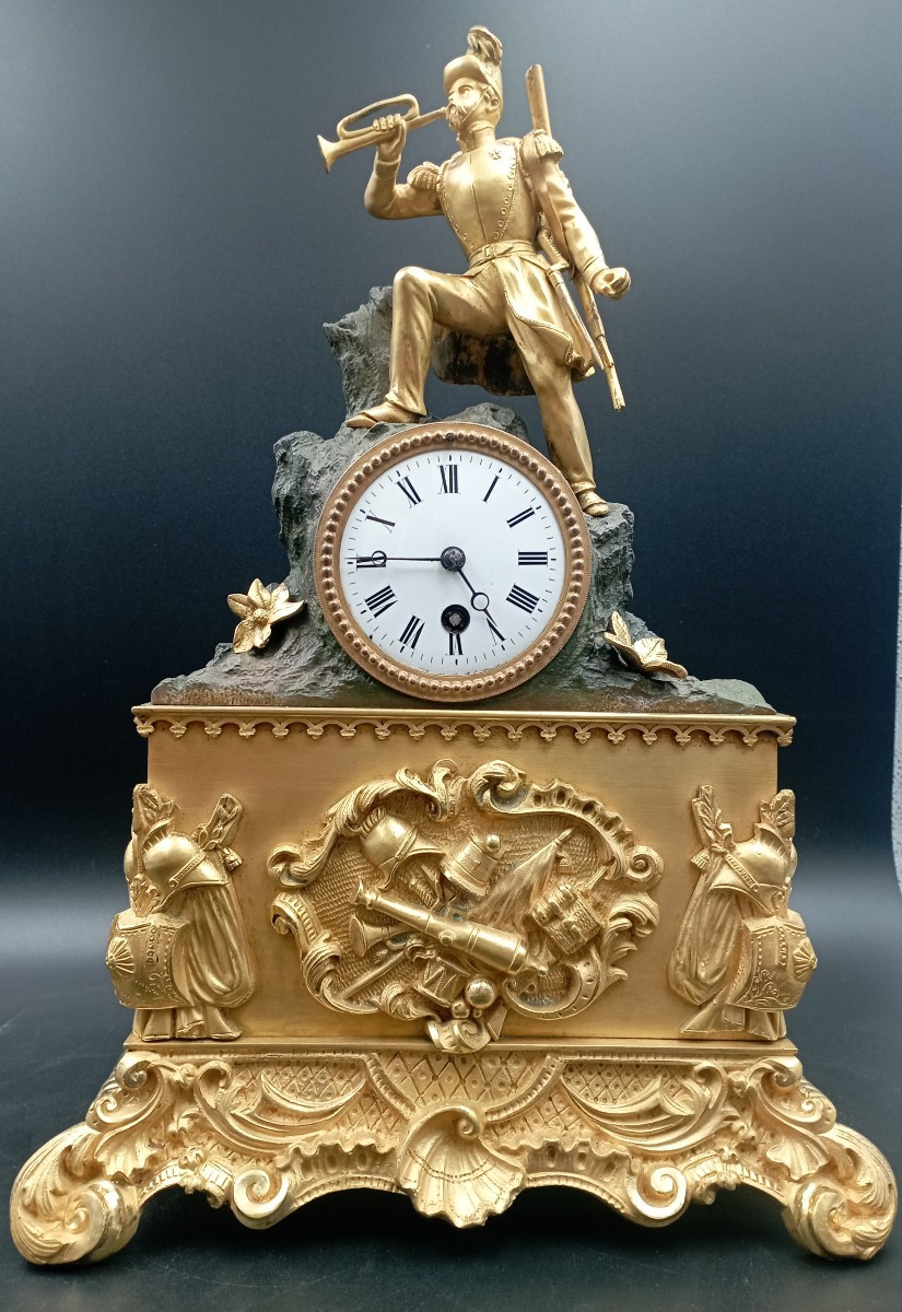 Pendule au chasseur mouvement Brocot époque XIX ème siècle