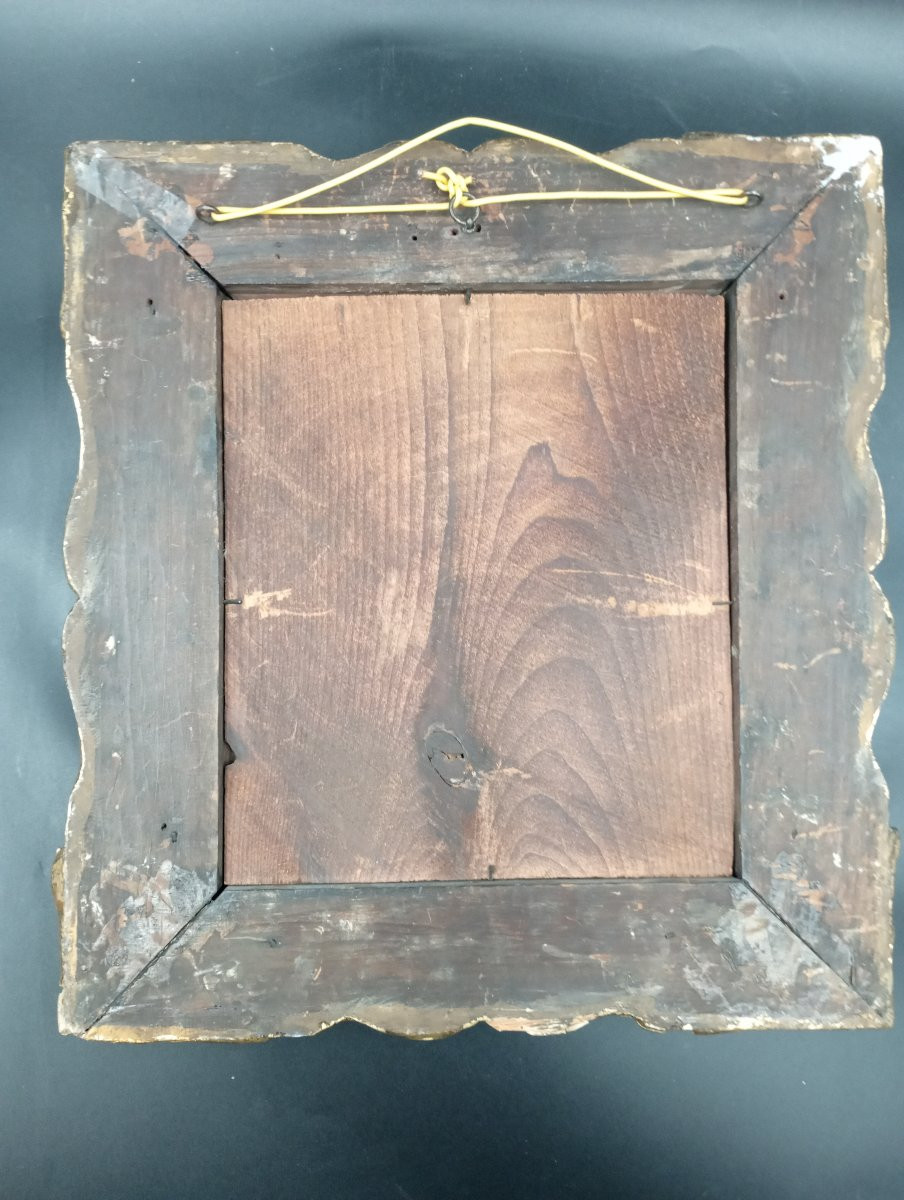 Tableau huile sur bois époque XIX ème siècle-photo-5