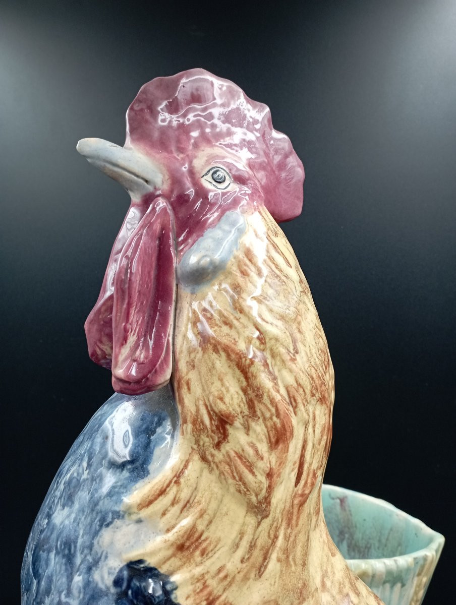 Grand coq vase en céramique-photo-2