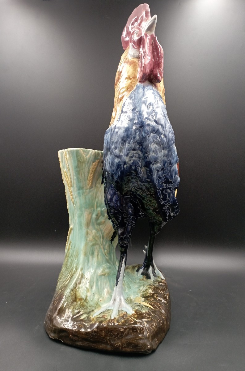 Grand coq vase en céramique-photo-3