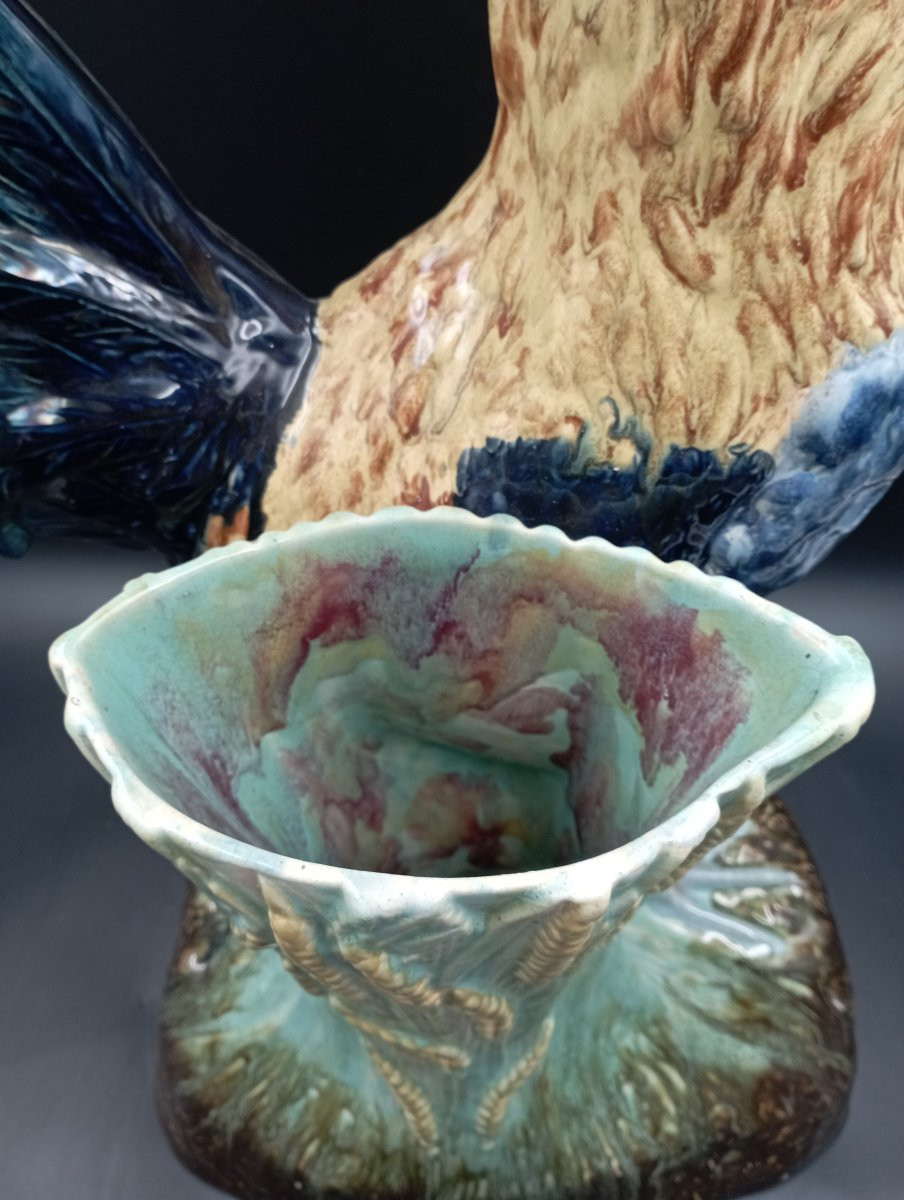 Grand coq vase en céramique-photo-2