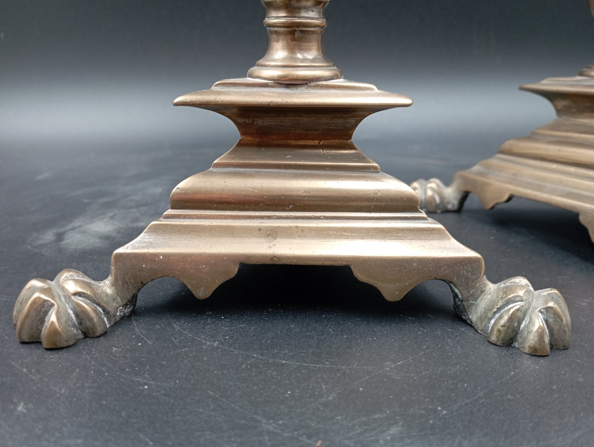 Pair Of 17th Century Candlesticks-photo-2
