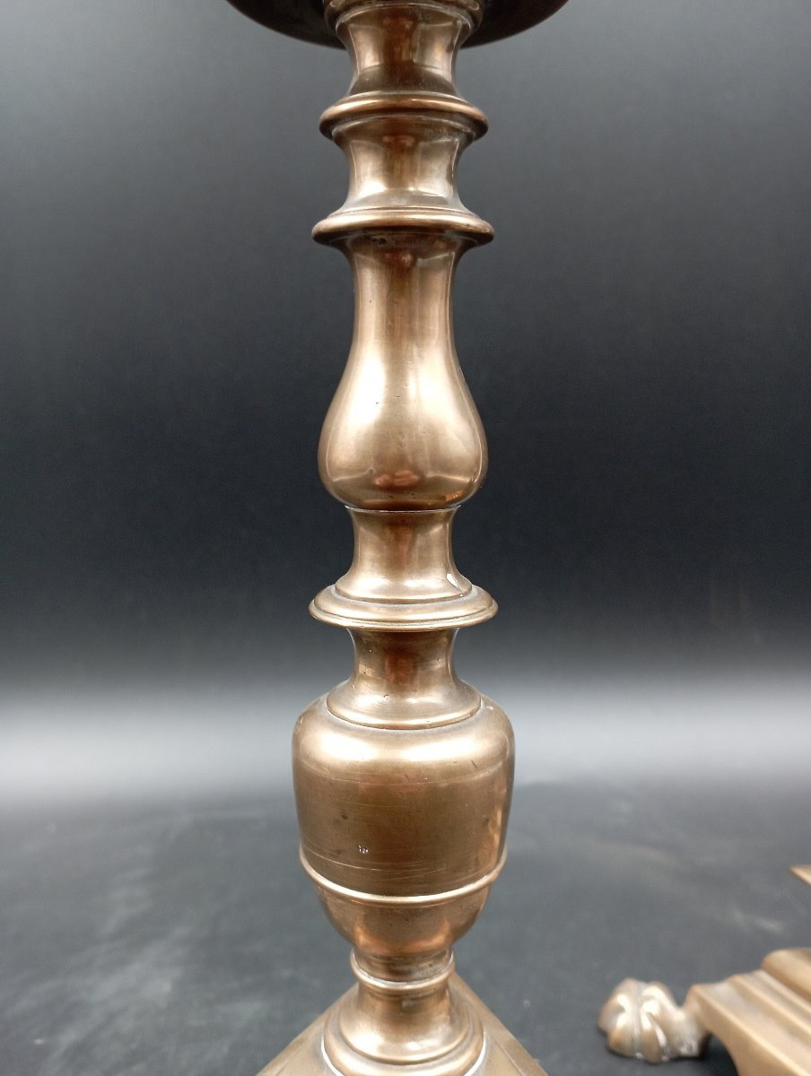 Pair Of 17th Century Candlesticks-photo-3