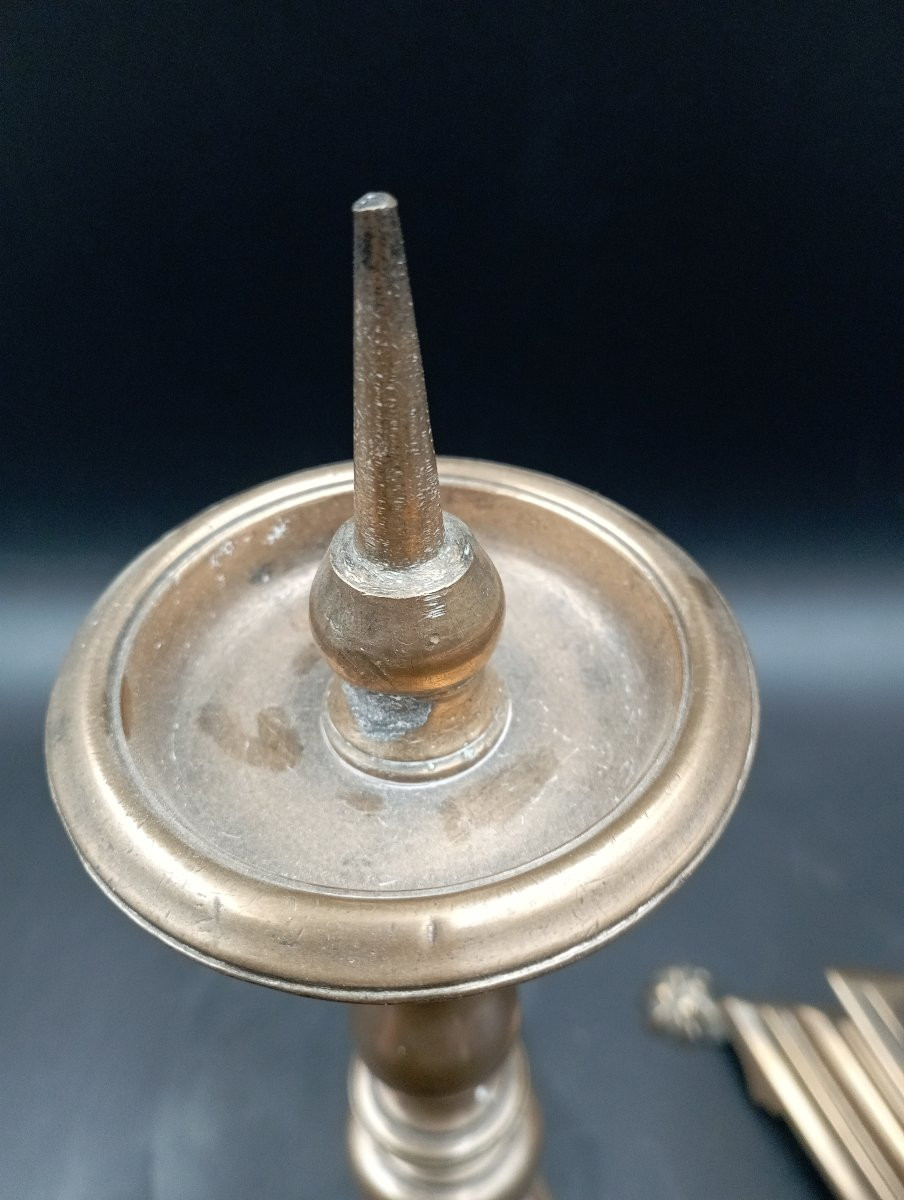 Pair Of 17th Century Candlesticks-photo-4