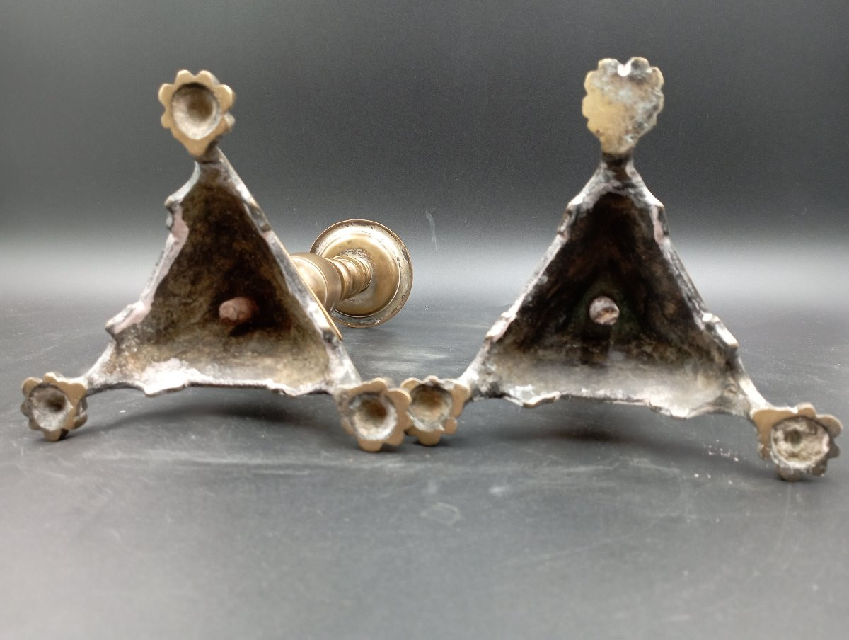 Pair Of 17th Century Candlesticks-photo-2