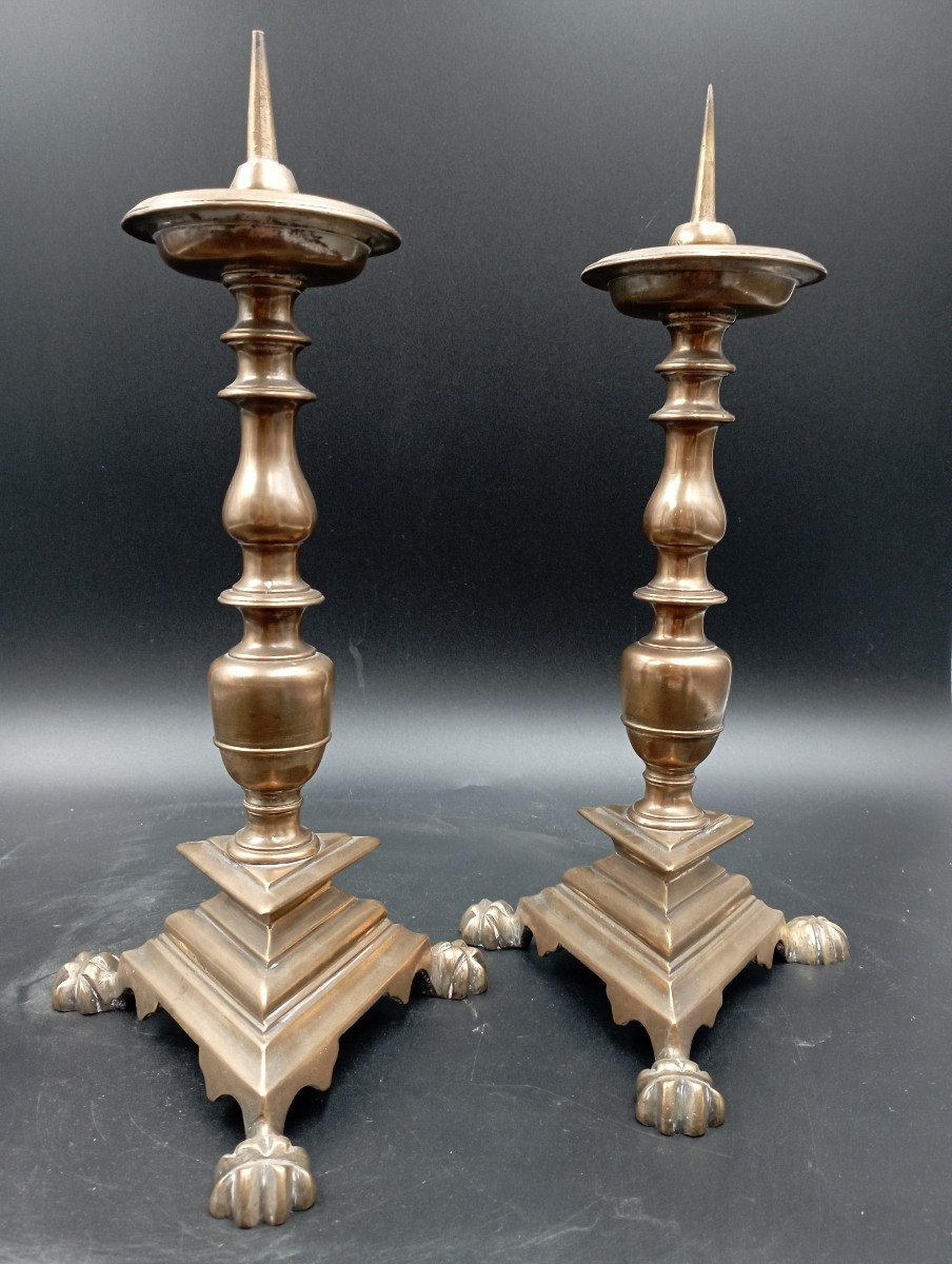 Pair Of 17th Century Candlesticks