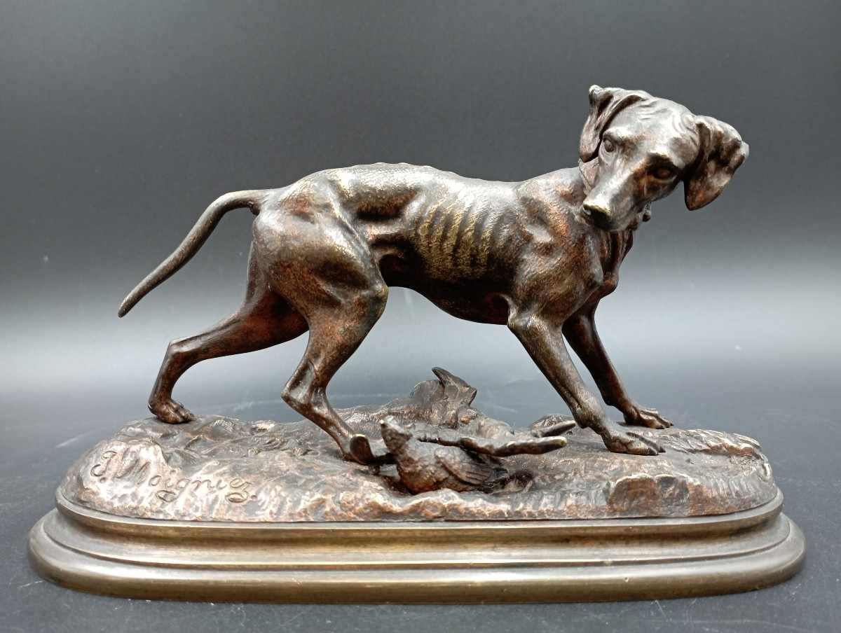 Bronze chien de chasse J. Moigniez