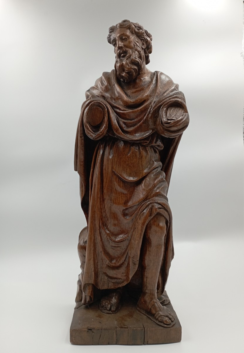 17th Century Carved Oak Apostle