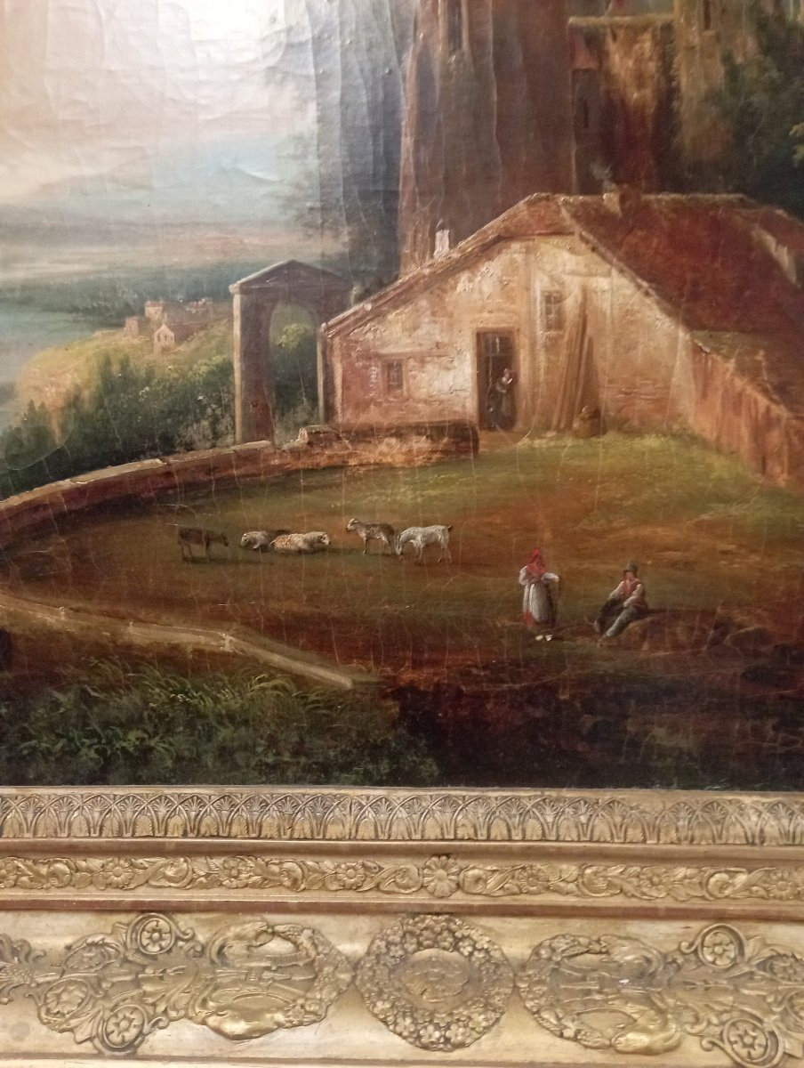 19th Century Clock And Music Box Painting-photo-3