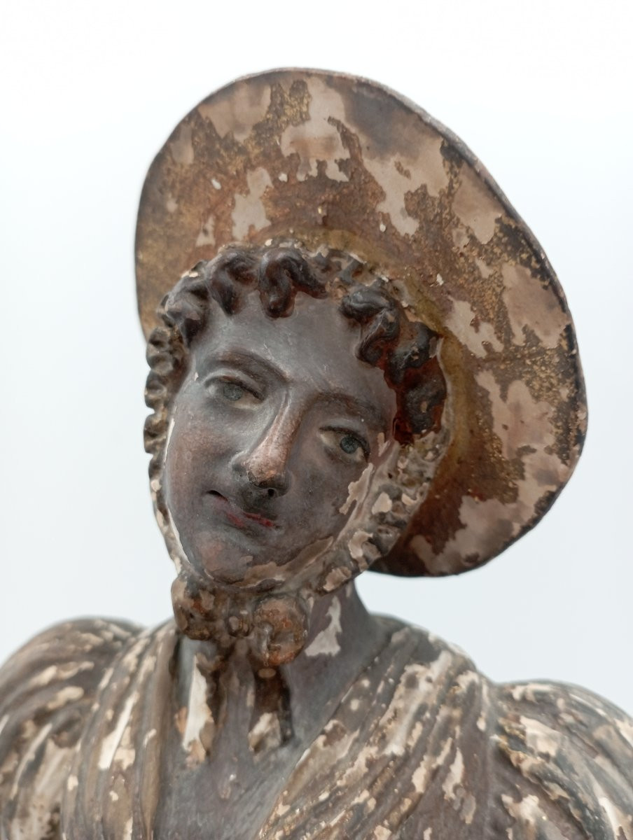 Paire de statuette en terre cuite du XVIII ème siècle-photo-3