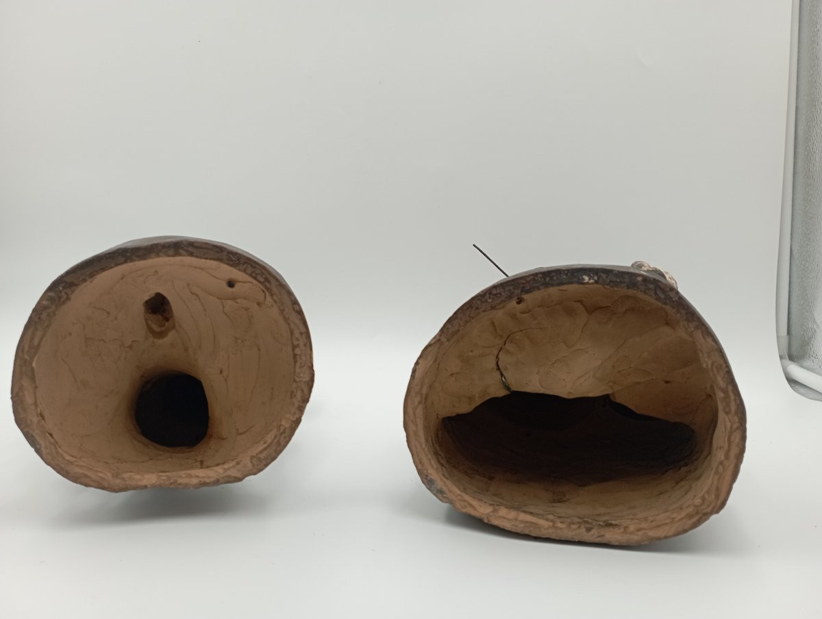 Paire de statuette en terre cuite du XVIII ème siècle-photo-6