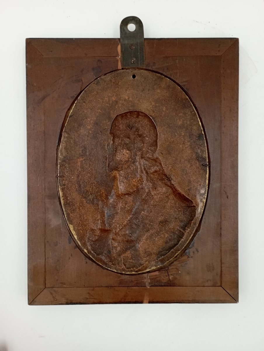 Pair Of Jesus And Mary Gilt Bronze Plaques, Netherlands, 17th Century-photo-2