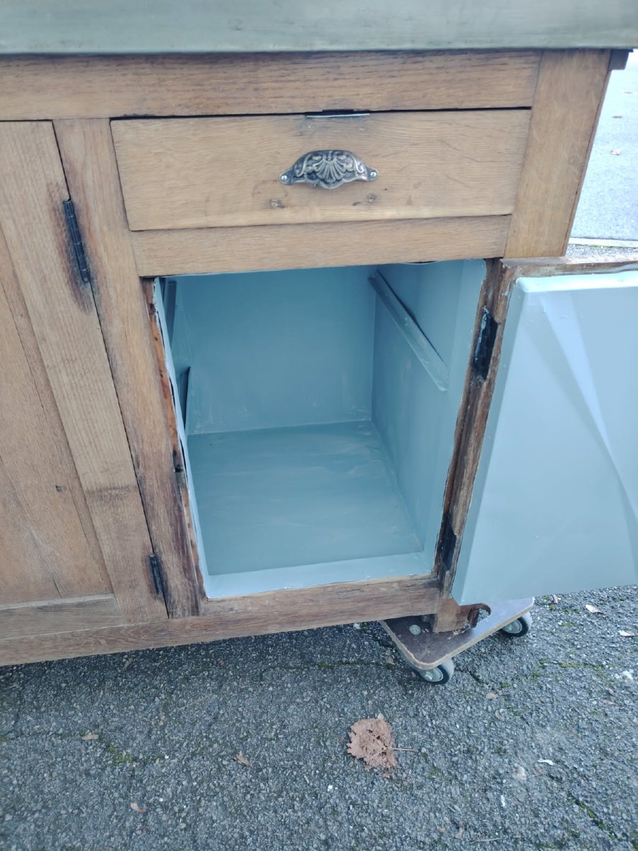 Bar en chêne et zinc  début 1900-photo-2