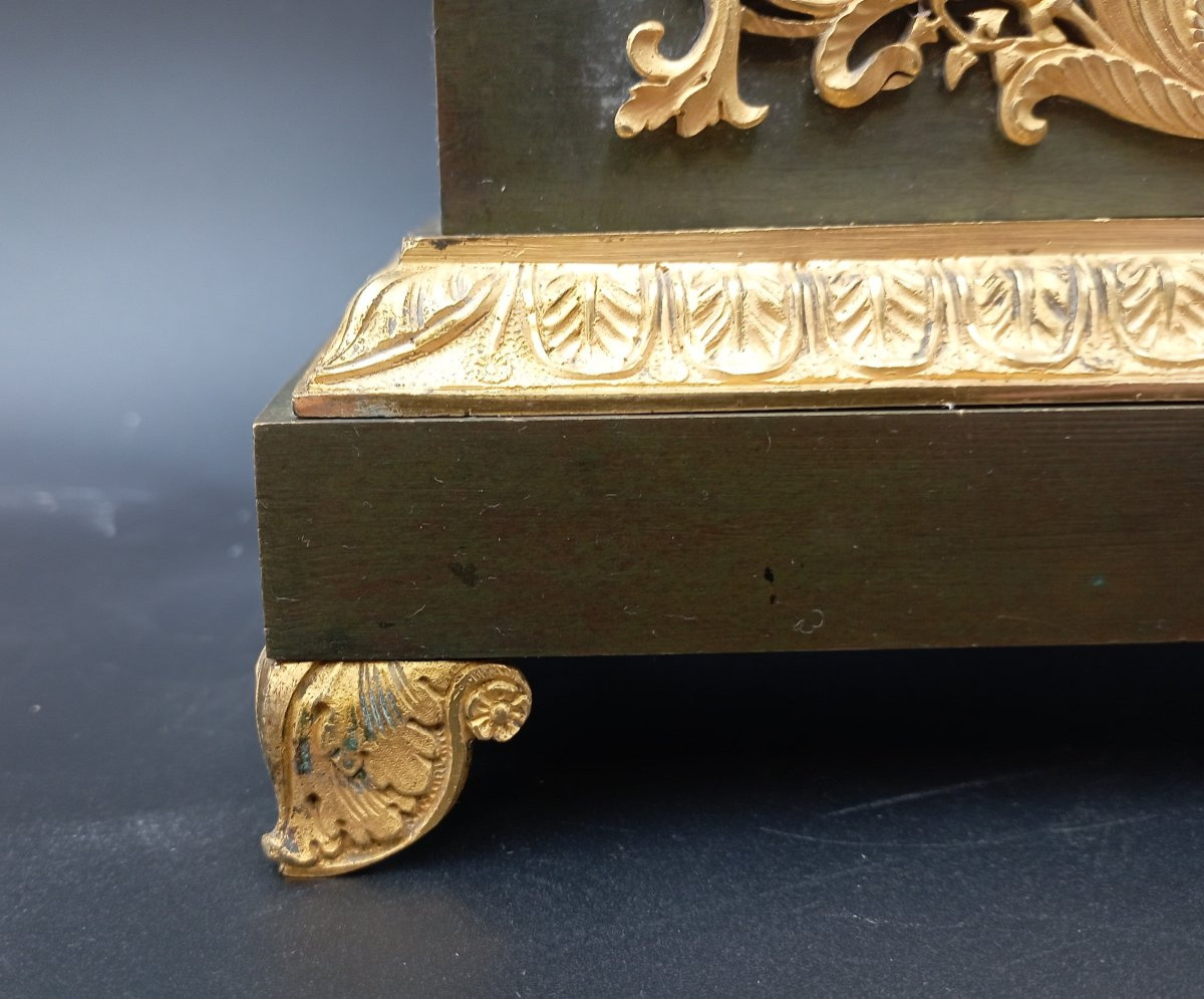 Empire Period Gilt Bronze And Crystal Portico Clock-photo-3