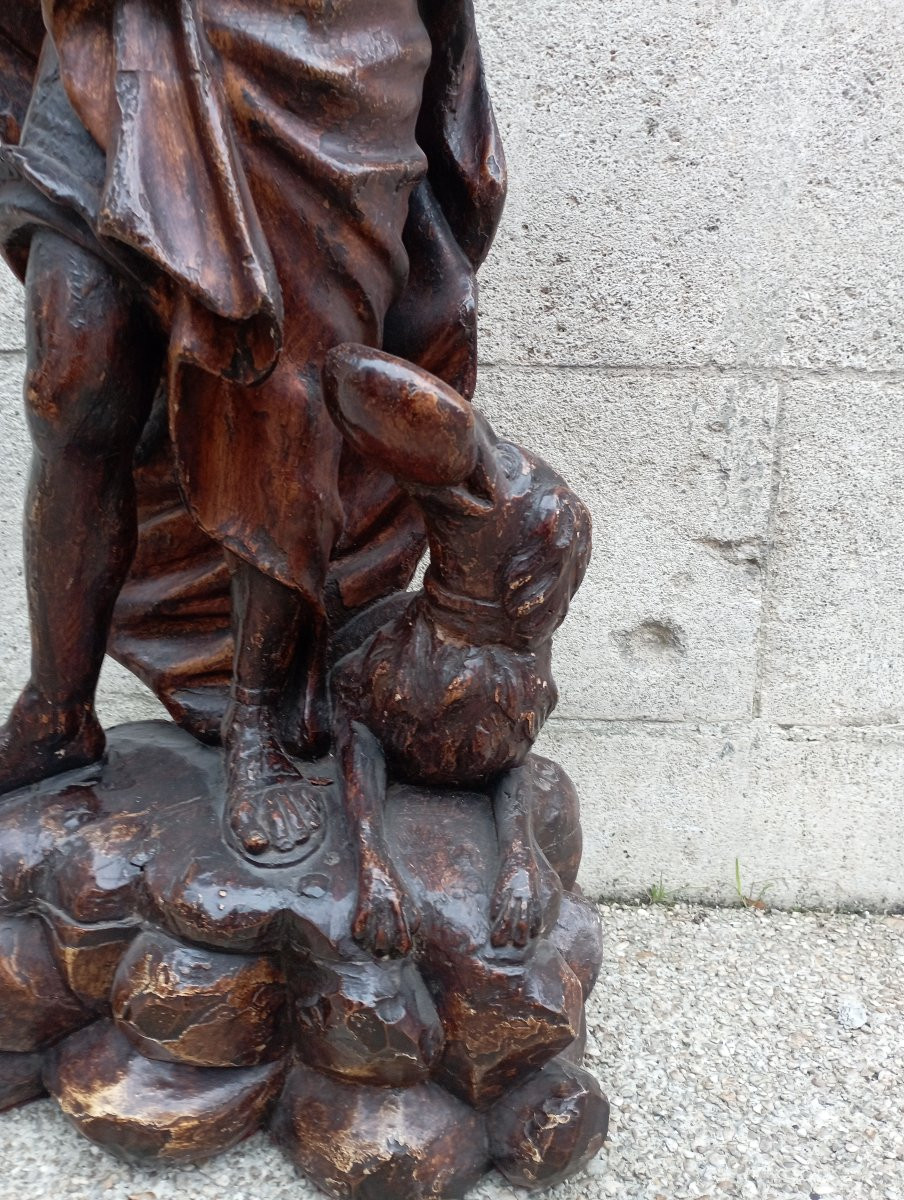 St. Roch Carved Wood, Late 17th Century-photo-2