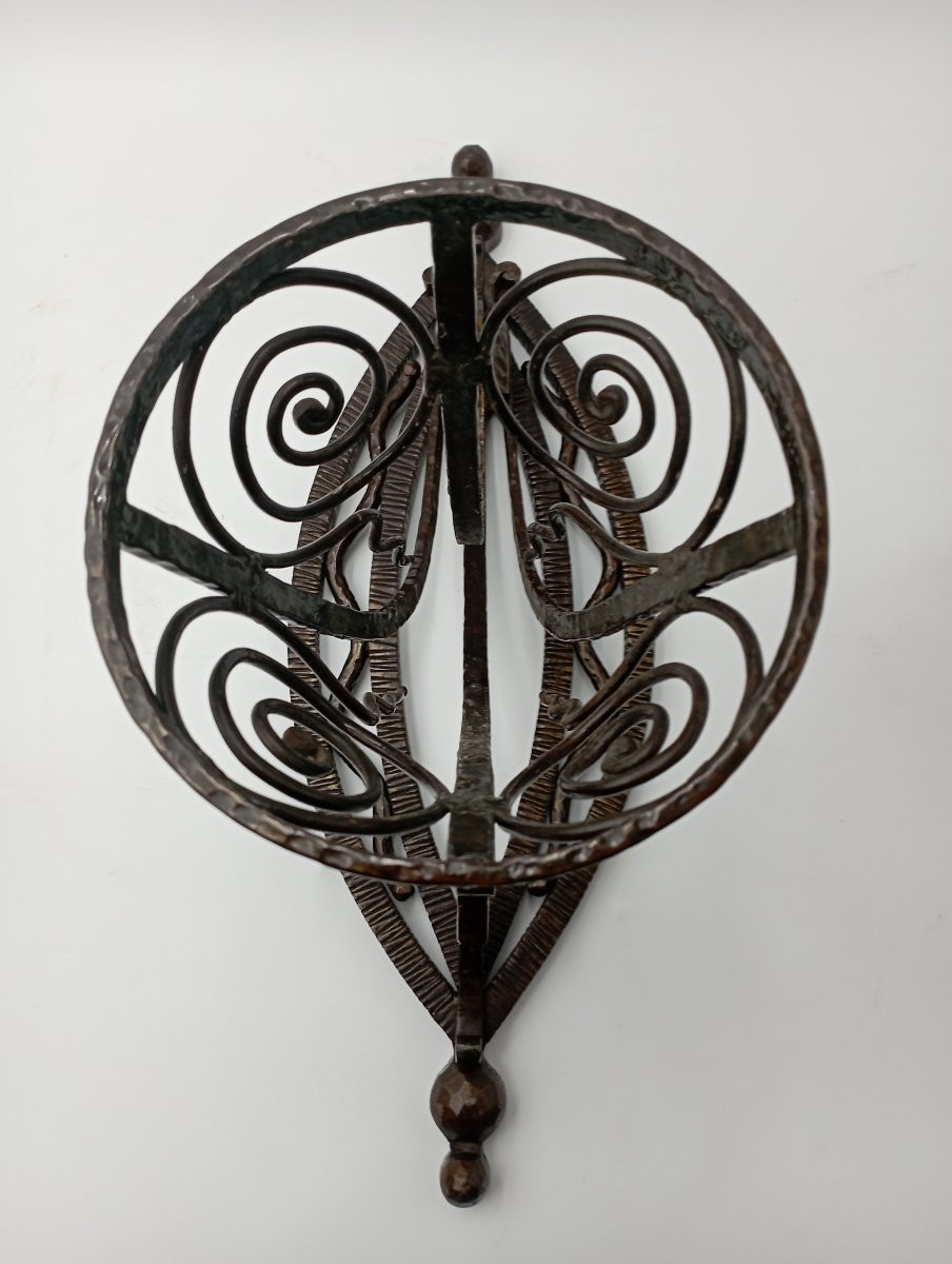 Cornets en cristal et fer forgé de style Art Déco-photo-5