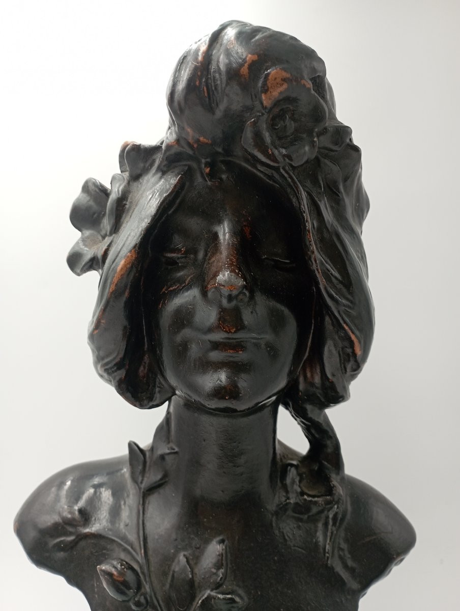Bust Of A Woman "candor" By Julien Caussé-photo-2