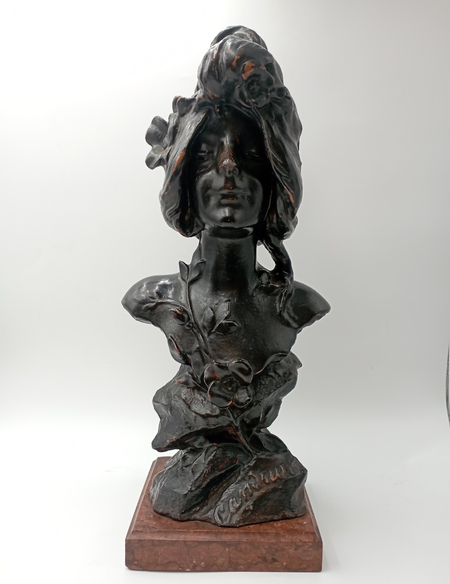 Bust Of A Woman "candor" By Julien Caussé