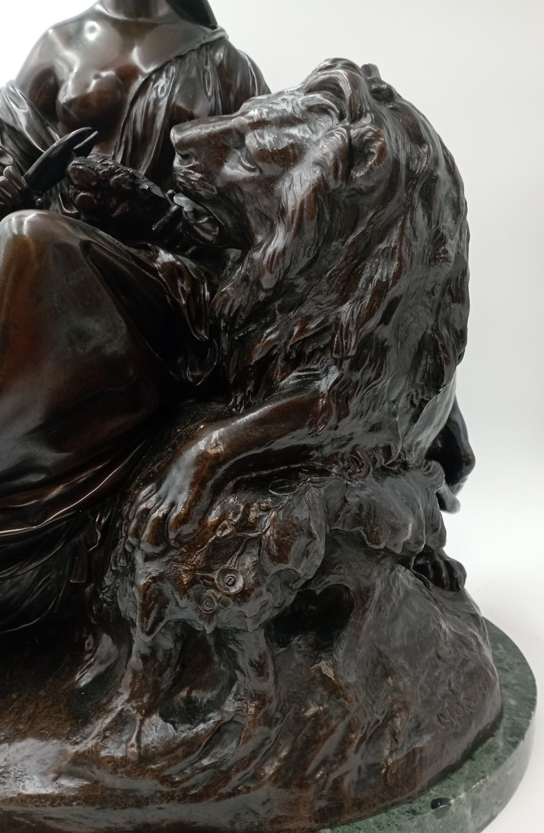 Bronze de Moreau  La Belle et la Bête-photo-2