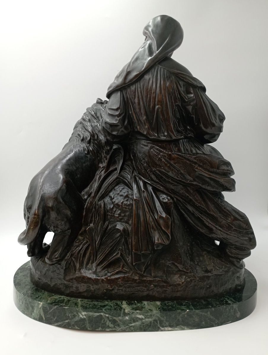 Bronze de Moreau  La Belle et la Bête-photo-4