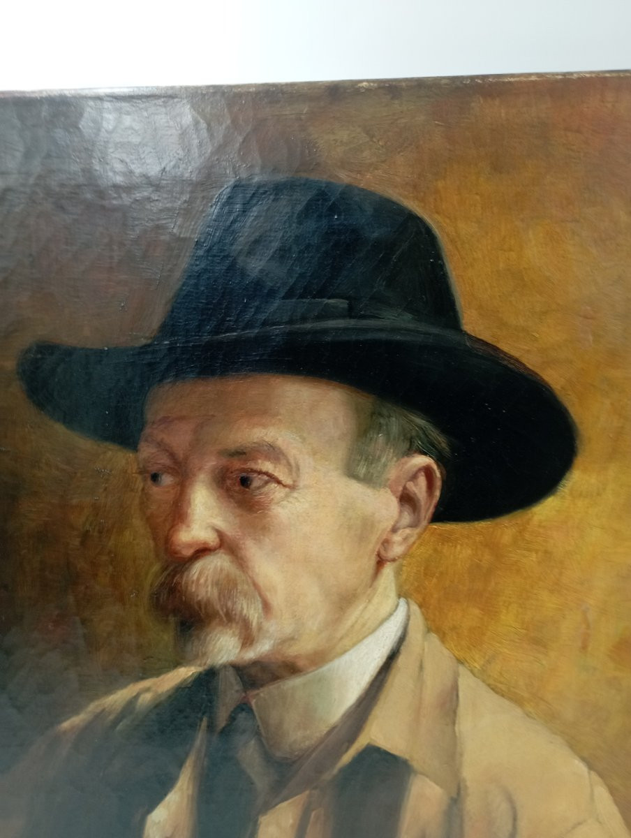 Tableau huile sur toile signé Ul De Kuk-photo-2