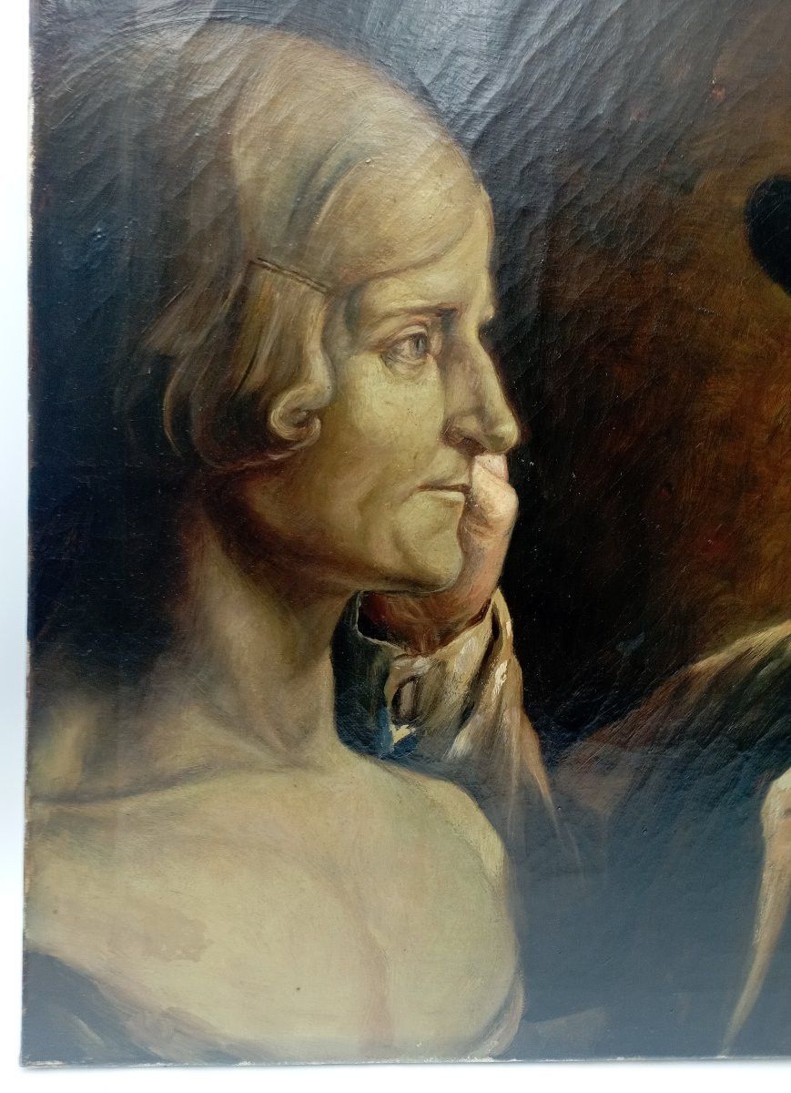 Tableau huile sur toile signé Ul De Kuk-photo-4