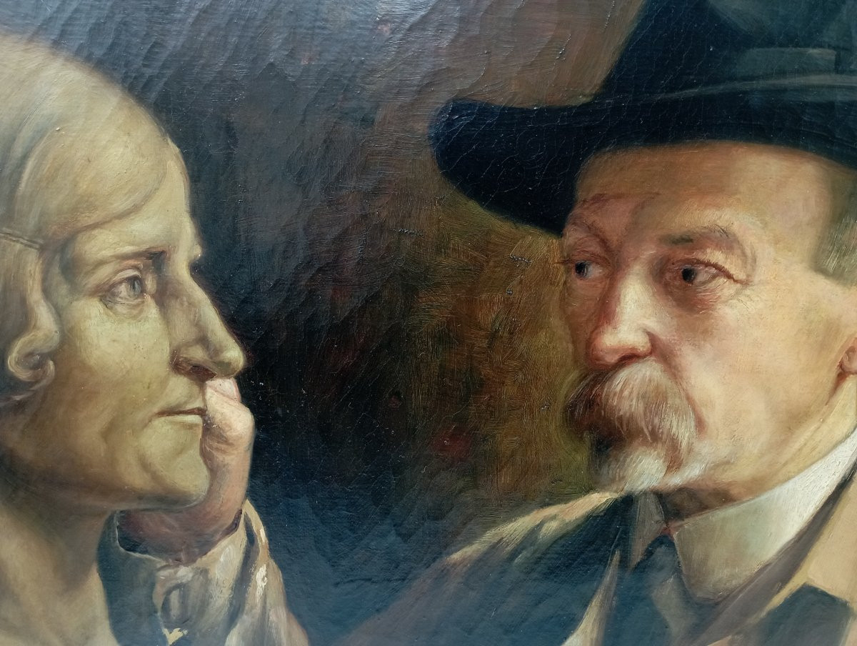 Tableau huile sur toile signé Ul De Kuk-photo-1