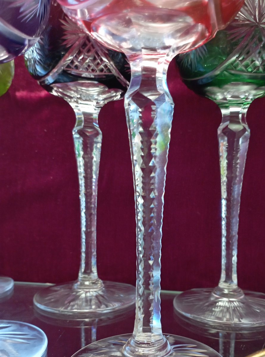 12 Colored Crystal Riesling Glasses-photo-4