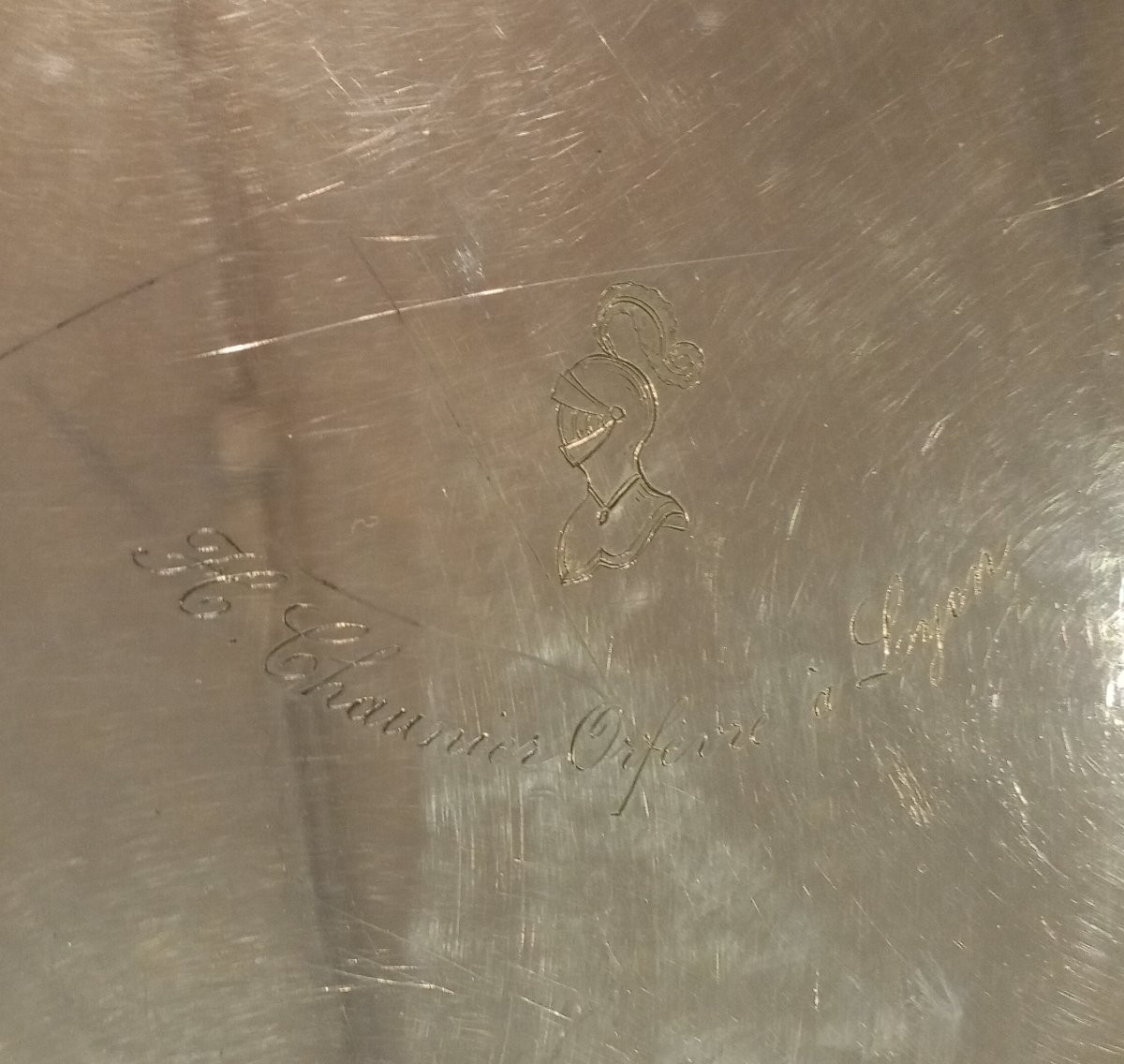 Large Silver-plated Metal Tray-photo-4