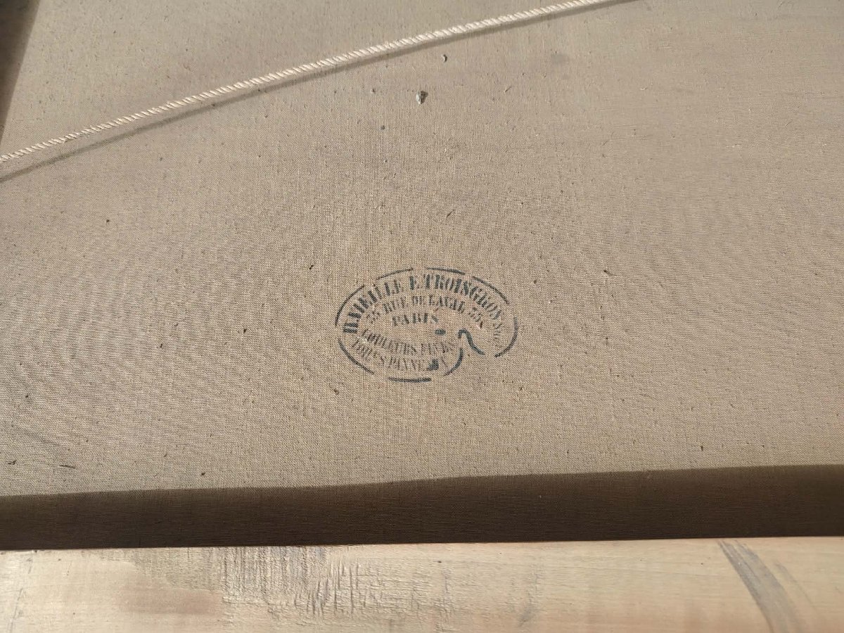 Large Format Oil On Canvas By Emile Brisset-photo-4