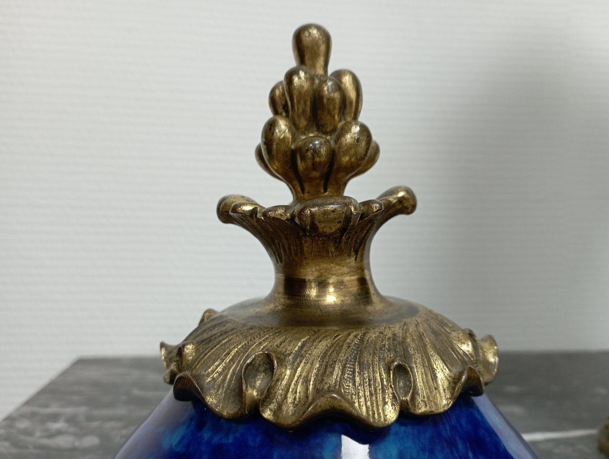 Vase en faïence de Sèvres XIX ème siècle -photo-3