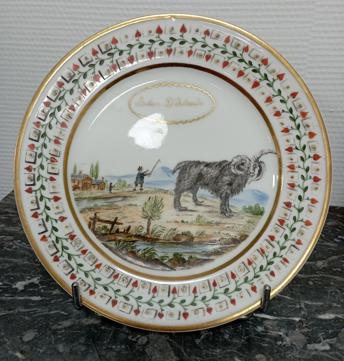 Paire d'assiettes Jean Napomucène Herman Nast début 1800-photo-2