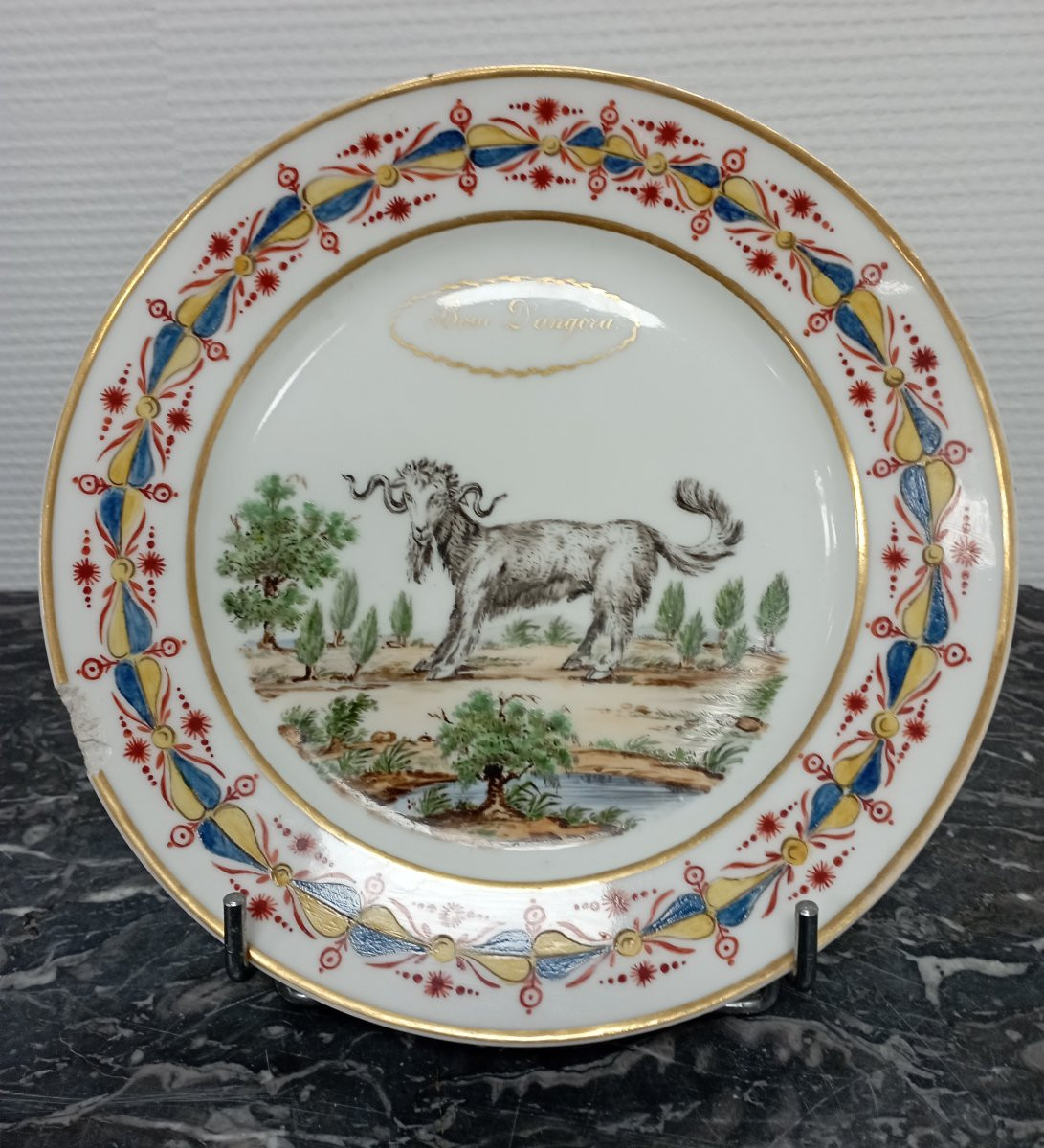 Paire d'assiettes Jean Napomucène Herman Nast début 1800-photo-3