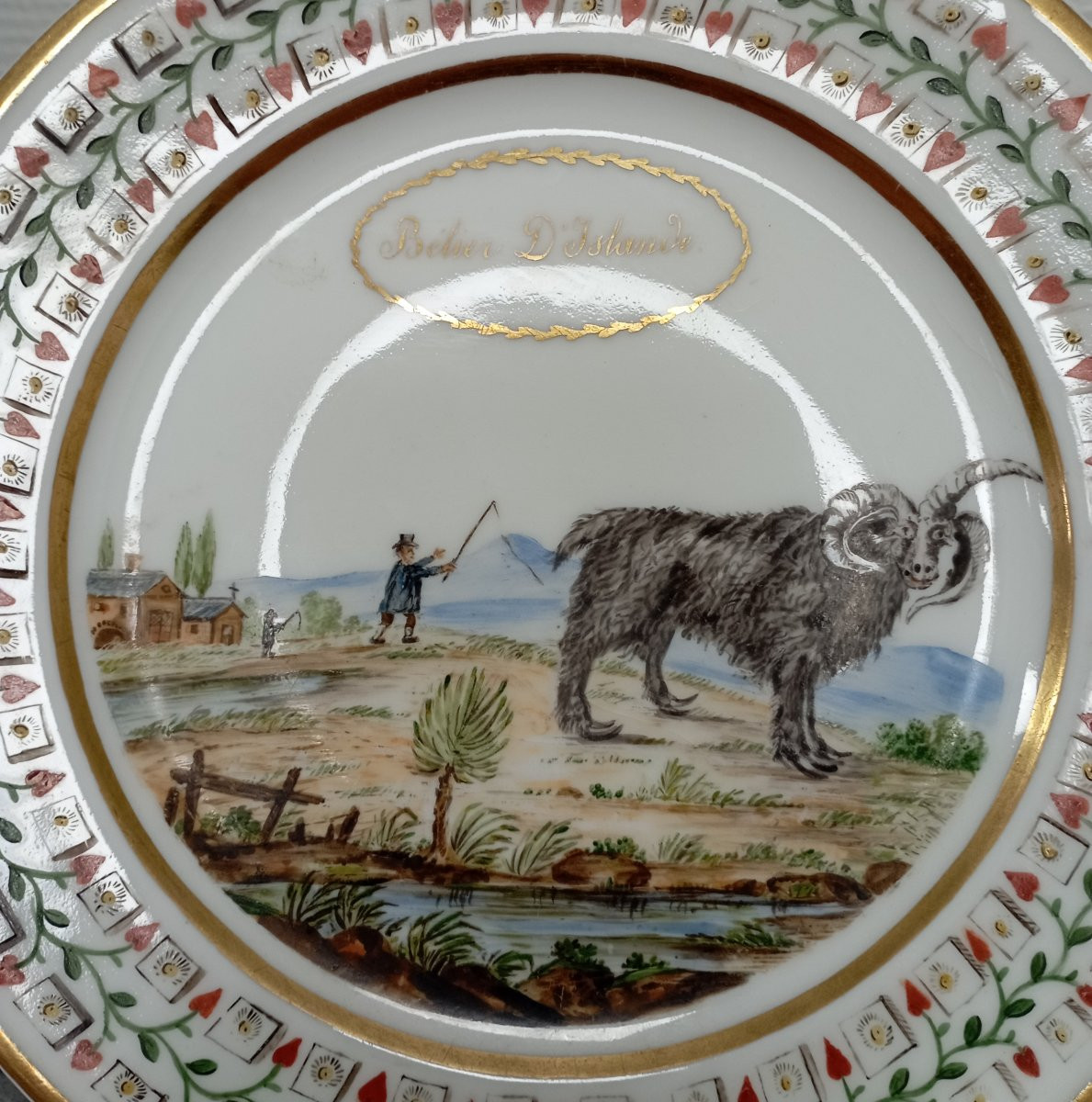 Paire d'assiettes Jean Napomucène Herman Nast début 1800-photo-1