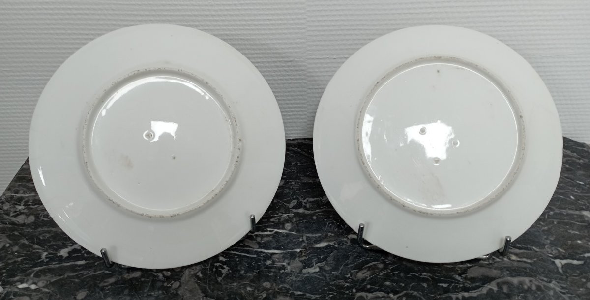 Paire d'assiettes Jean Napomucène Herman Nast début 1800-photo-2